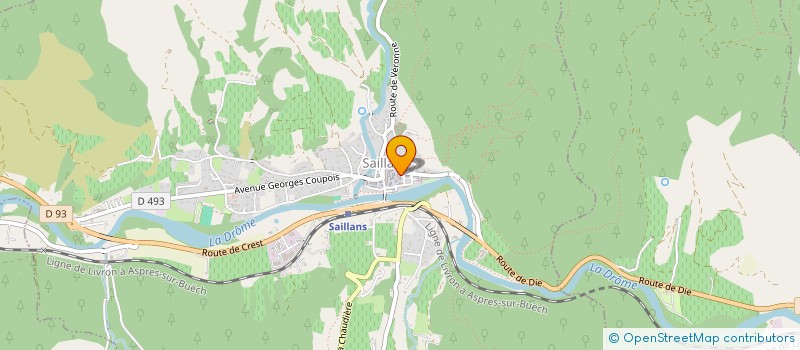 localisation de l'entreprise CANOE CLUB RIVIERE DROME  SAILLANS