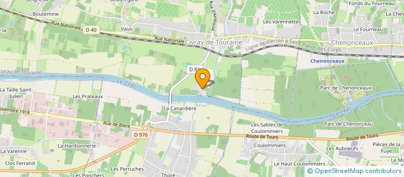 localisation de l'entreprise CANOE COMPANY  CIVRAY-DE-TOURAINE