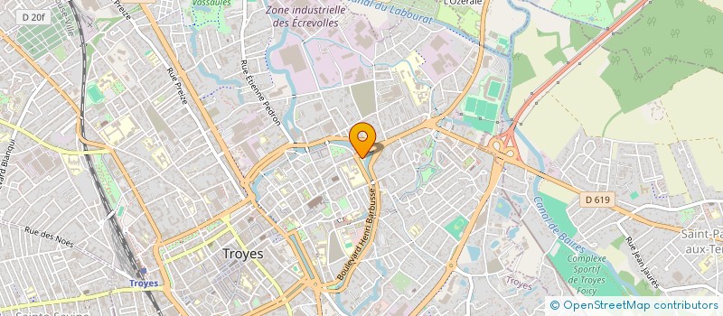 localisation de l'entreprise CANOE-KAYAK 10 à TROYES