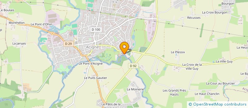 localisation de l'entreprise CANOE KAYAK CLUB ACIGNE  ACIGNE