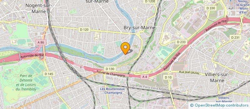 localisation de l'entreprise CANOE KAYAK CLUB DE FRANCE  BRY-SUR-MARNE