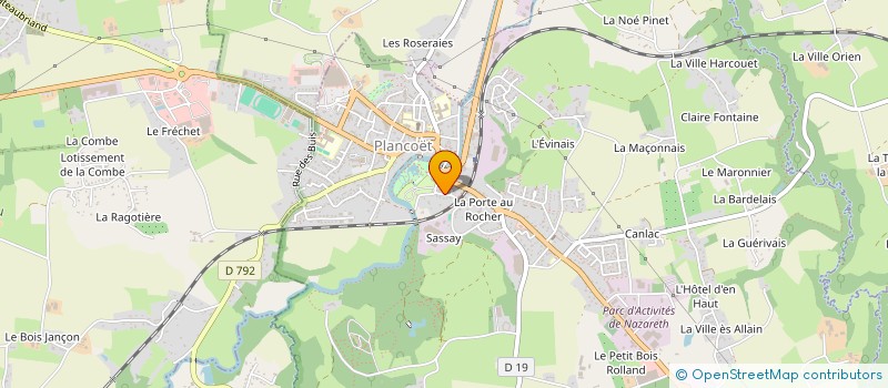 localisation de l'entreprise CANOE-KAYAK CLUB DE PLANCOET  PLANCOET