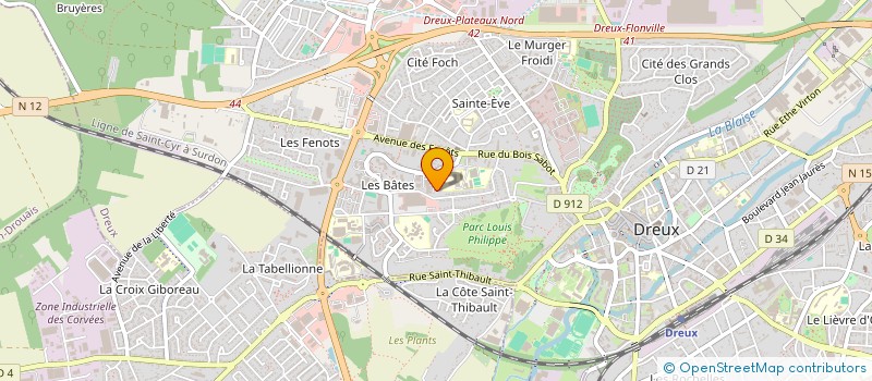 localisation de l'entreprise CANOE KAYAK CLUB DROUAIS à DREUX