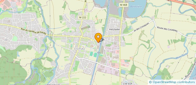 localisation de l'entreprise CANOE-KAYAK CLUB DU RHINAU ET DU RIED  ESCHAU