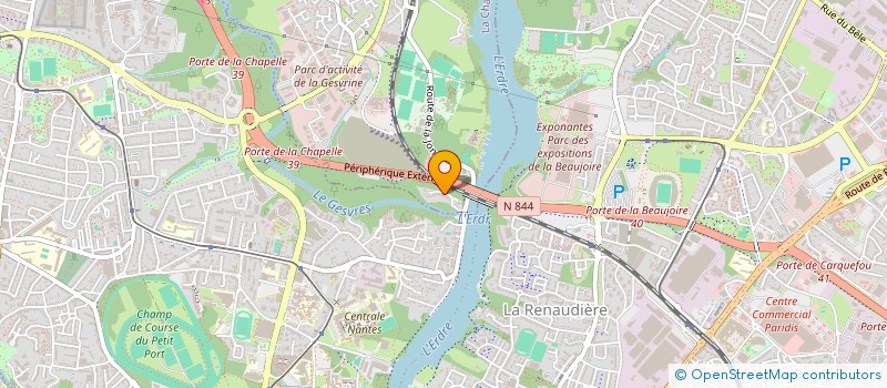 localisation de l'entreprise CANOE KAYAK NANTAIS  CHAPELLE-SUR-ERDRE (LA)