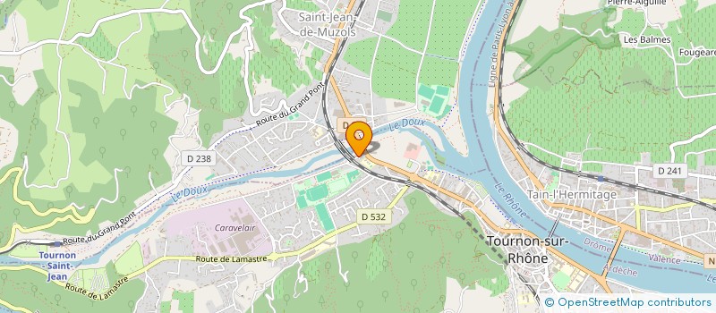 localisation de l'entreprise CANOE KAYAK TAIN TOURNON à TOURNON-SUR-RHONE