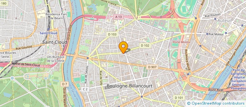 localisation de l'entreprise CANOE PRODUCTIONS à BOULOGNE-BILLANCOURT