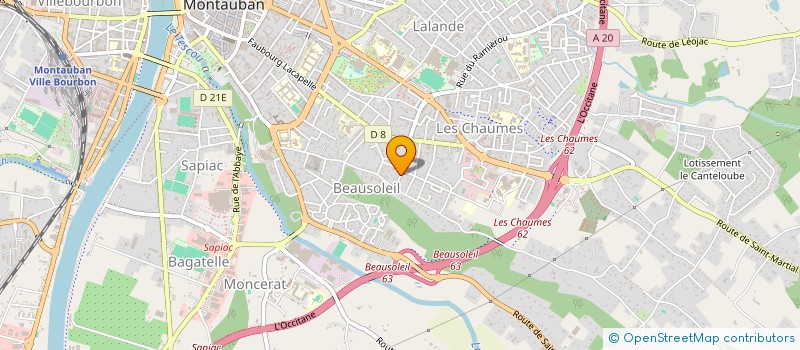 localisation de l'entreprise CANOE TARN-ET-GARONNE  MONTAUBAN