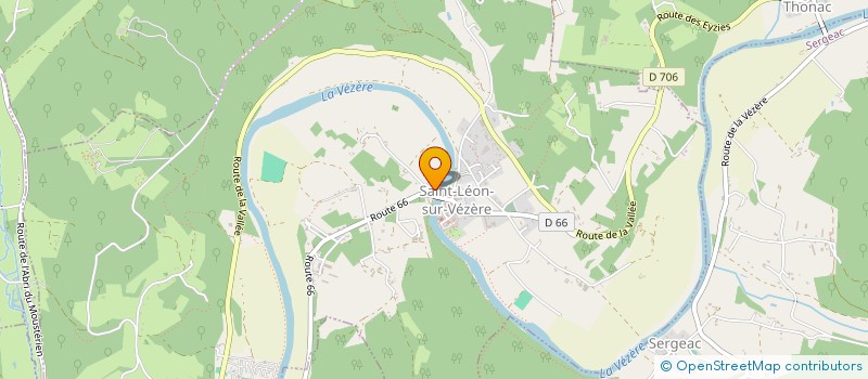 localisation de l'entreprise CANOE VEZERE APA  SAINT-LEON-SUR-VEZERE
