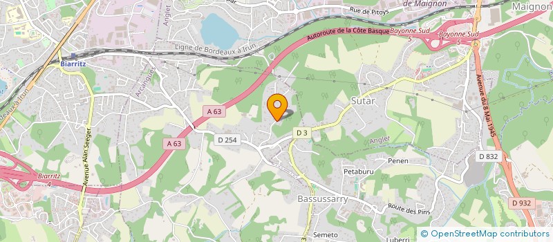 localisation de l'entreprise CANOPEE  ANGLET