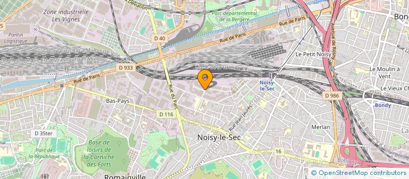 localisation de l'entreprise CANOPEE BLEUE à NOISY-LE-SEC