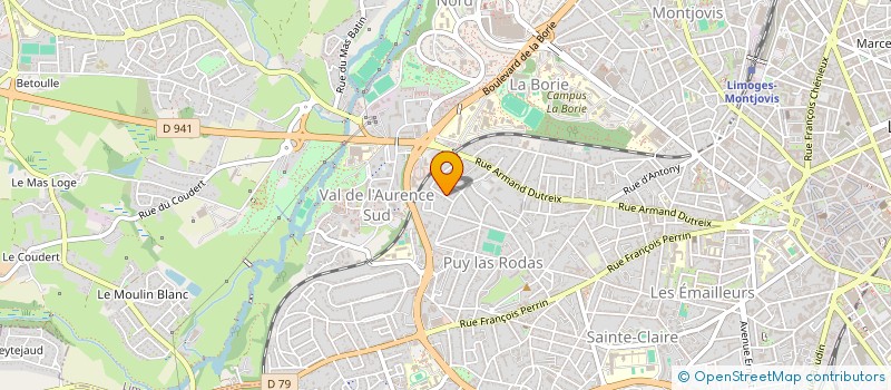 localisation de l'entreprise CANOTEX à LIMOGES