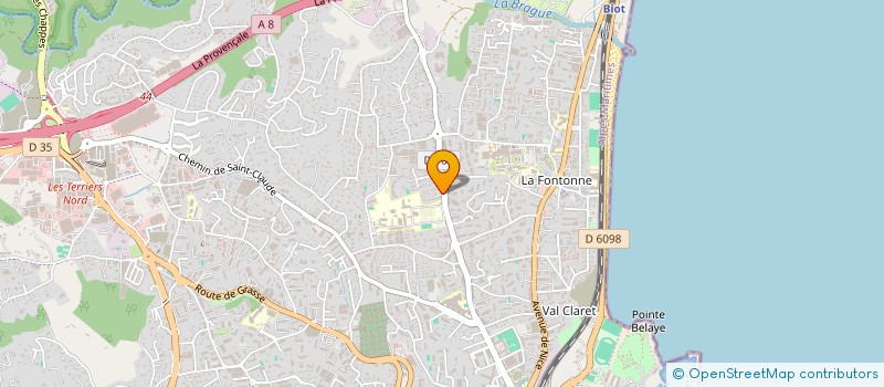 localisation de l'entreprise CANT INVESTISSEMENT à ANTIBES