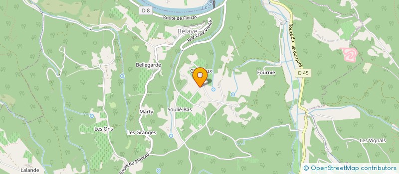 localisation de l'entreprise CANTACOR AU CHOEUR DES VIGNES  BELAYE