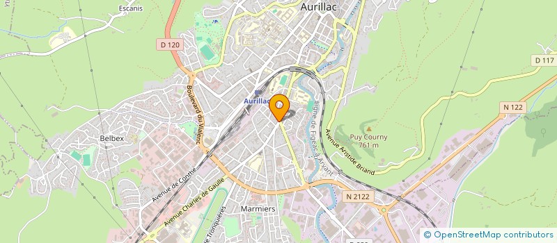 localisation de l'entreprise CANTAL BUREAUTIQUE à AURILLAC