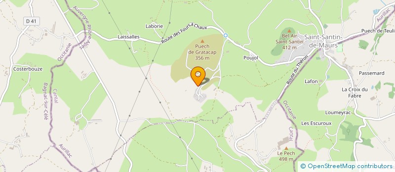 localisation de l'entreprise CANTAL CARRELAGES à SAINT-SANTIN-DE-MAURS