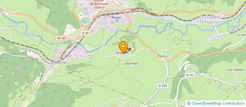 localisation de l'entreprise CANTAL CUISINES à ALBEPIERRE-BREDONS