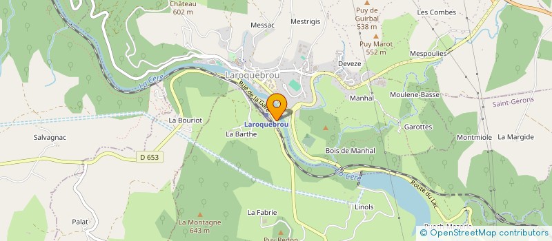 localisation de l'entreprise CANTAL E-BIKE LOC à LAROQUEBROU