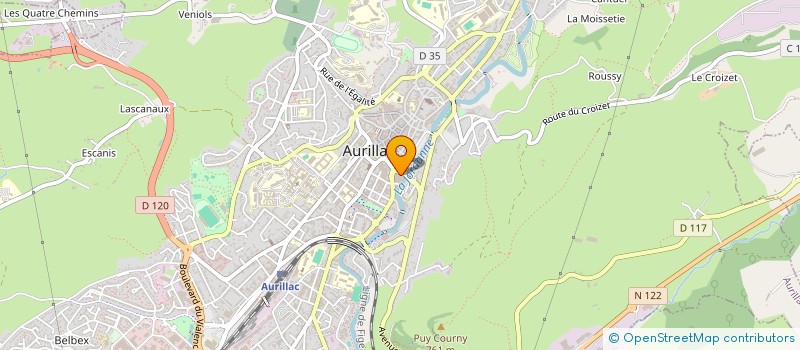 localisation de l'entreprise CANTAL INGENIERIE ET TERRITOIRE à AURILLAC