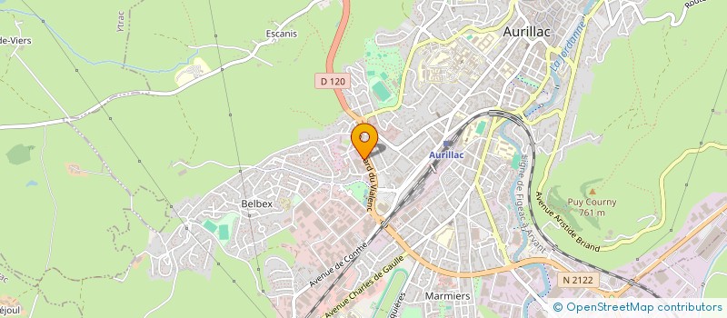 localisation de l'entreprise CANTAL INVEST à AURILLAC