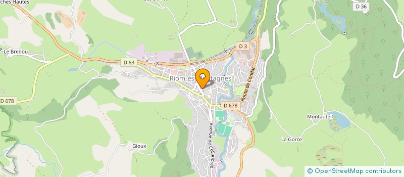 localisation de l'entreprise CANTAL LA FORME à RIOM-ES-MONTAGNES