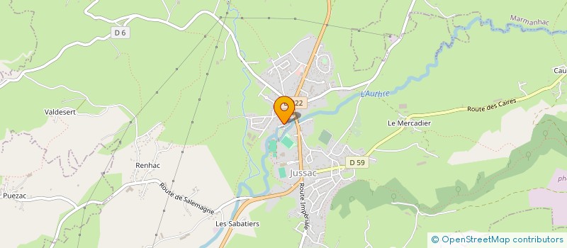 localisation de l'entreprise CANTAL LOGISTIQUE à JUSSAC