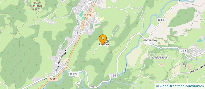 localisation de l'entreprise CANTAL MENUISERIE à YDES