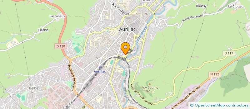 localisation de l'entreprise CANTAL MUSIQUE POUR TOUS à AURILLAC