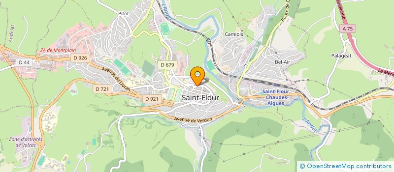 localisation de l'entreprise CANTAL PATRIMOINE à SAINT-FLOUR
