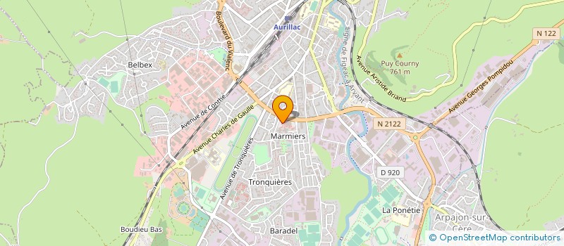 localisation de l'entreprise CANTALIENNE INTERPROFESSIONNELLE POUR LA SANTE EN MILIEU DU TRAVAIL à AURILLAC