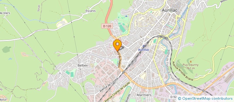 localisation de l'entreprise CANTALOU INVEST à AURILLAC