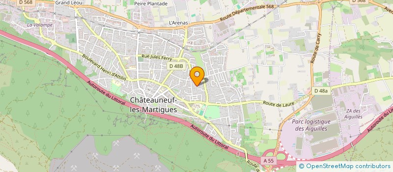 localisation de l'entreprise CANTAS  CHATEAUNEUF-LES-MARTIGUES