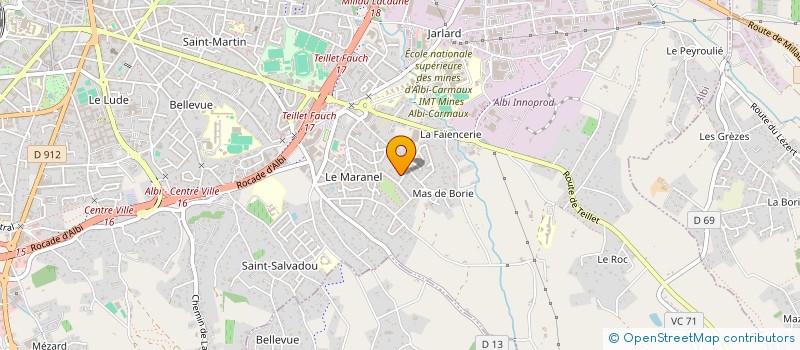 localisation de l'entreprise CANTEGREL à ALBI