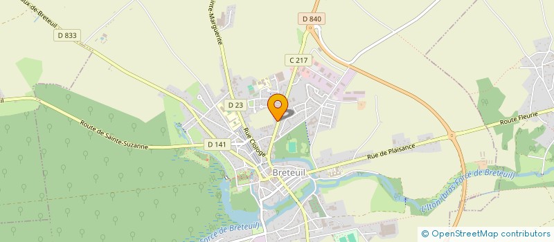 localisation de l'entreprise CANTEL CONTROLE TECHNIQUE à BRETEUIL