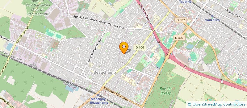 localisation de l'entreprise CANTIN - BARONNIER  TAVERNY