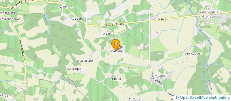 localisation de l'entreprise CANTIN CYRIL TP  BRETAGNE-D ARMAGNAC