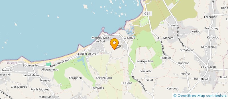 localisation de l'entreprise CANTINE DE L ECOLE DE TREAS  KERLOUAN