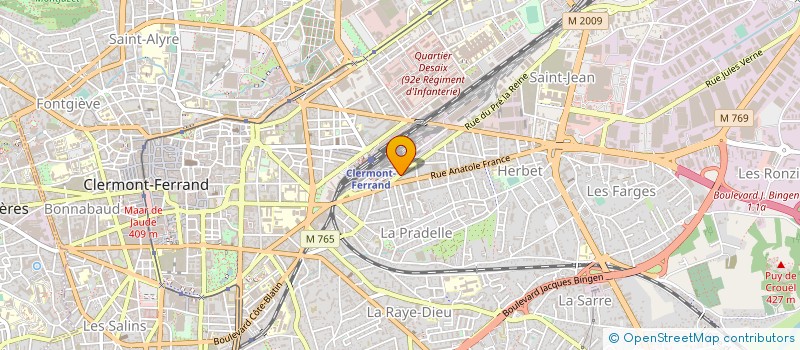 localisation de l'entreprise CANTINE DE LA GARE à CLERMONT-FERRAND