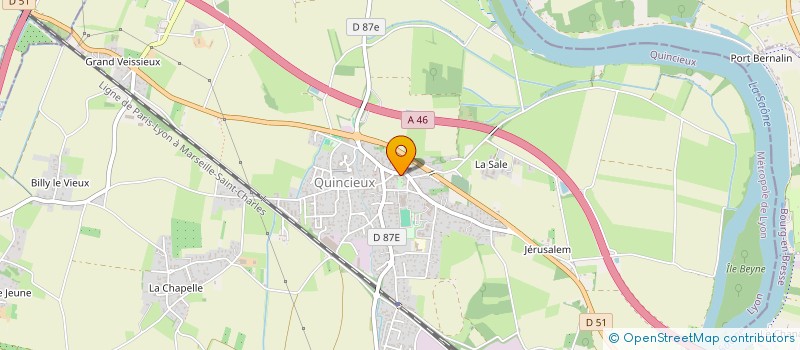 localisation de l'entreprise CANTINE DES ECOLES PUBLIQUES à QUINCIEUX