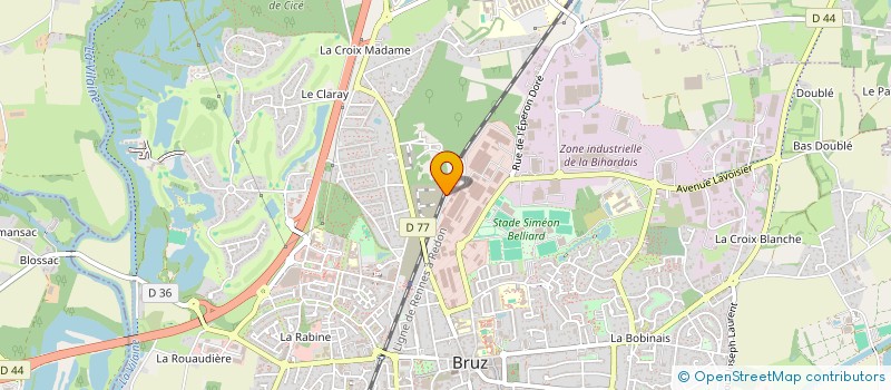 localisation de l'entreprise CANTINE PERSONNEL E R G M  BRUZ