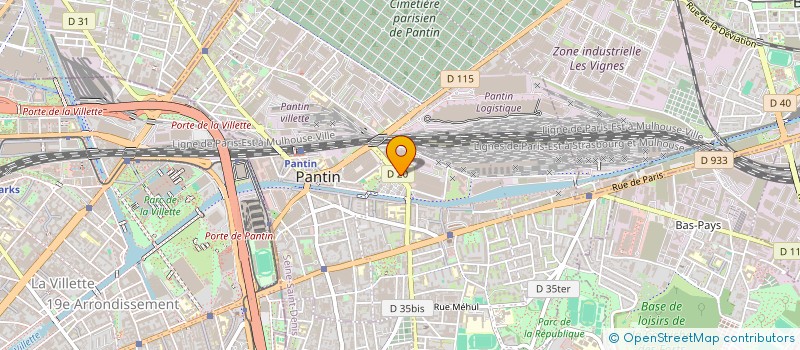 localisation de l'entreprise CANTINE PERSONNEL INTENDANCE PANTIN à PANTIN