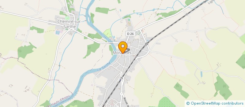 localisation de l'entreprise CANTINE SCOLAIRE  MORANNES SUR SARTHE-DAUMERAY