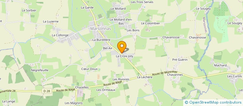 localisation de l'entreprise CANTINE SCOLAIRE BEREZIAT-MARSONNAS LES GOUT'TOUT à MARSONNAS