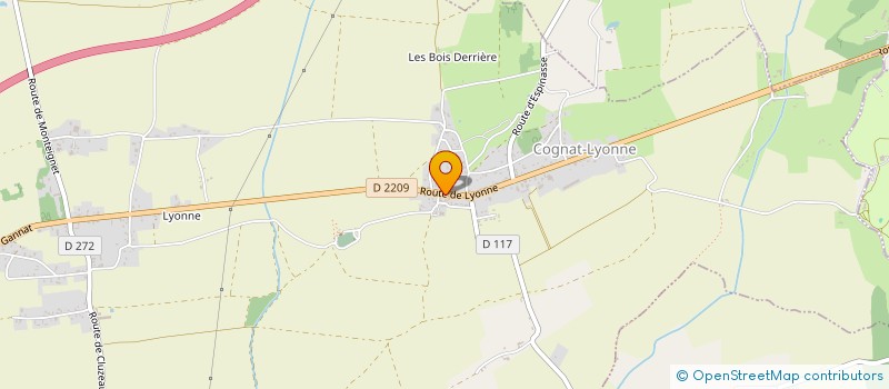 localisation de l'entreprise CANTINE SCOLAIRE DE COGNAT LYONNE à COGNAT-LYONNE