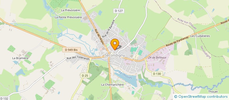 localisation de l'entreprise CANTINE SCOLAIRE ECOLE PRIVEE à SECONDIGNY