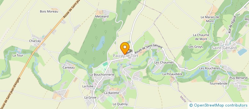 localisation de l'entreprise CANTINE SCOLAIRE PAIZAY LE TORT ST GENAR à MELLE