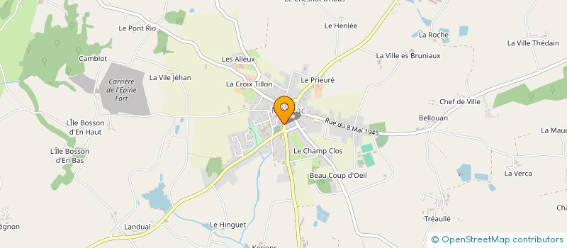 localisation de l'entreprise CANTINE SCOLAIRE PUBLIQUE à MENEAC