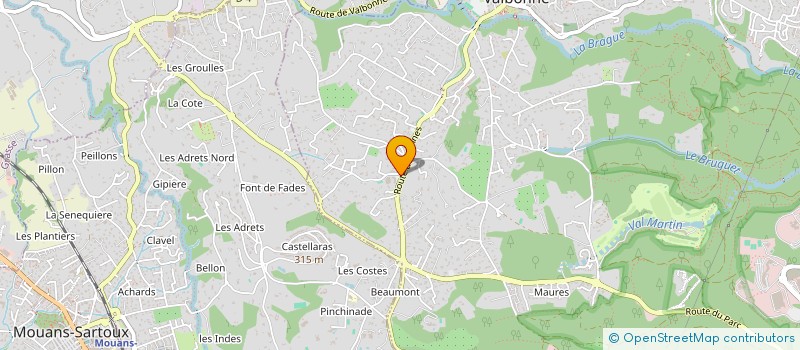 localisation de l'entreprise CANTINETTA  VALBONNE