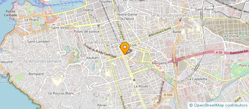 localisation de l'entreprise CANTINI PRADO à MARSEILLE