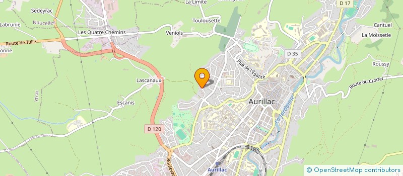 localisation de l'entreprise CANTISER GESTION à AURILLAC